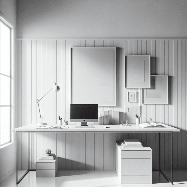 Minimalist Desks with Cable Management