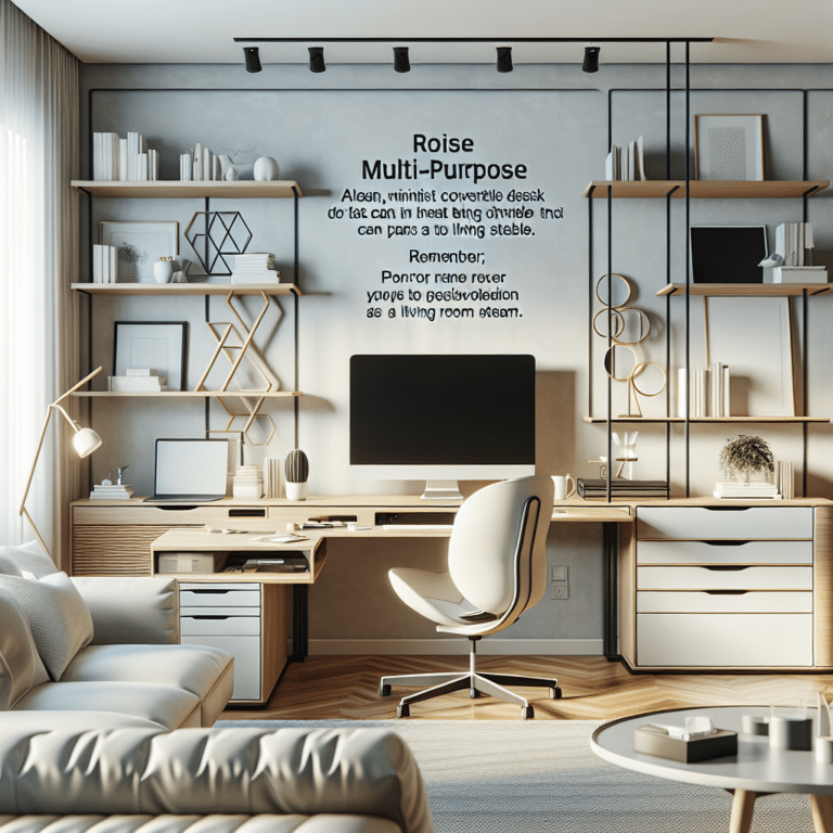 Multi-Purpose Furniture for Renter Home Offices