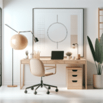 “Minimalist Art Enhancements for Your Rental Home Office”