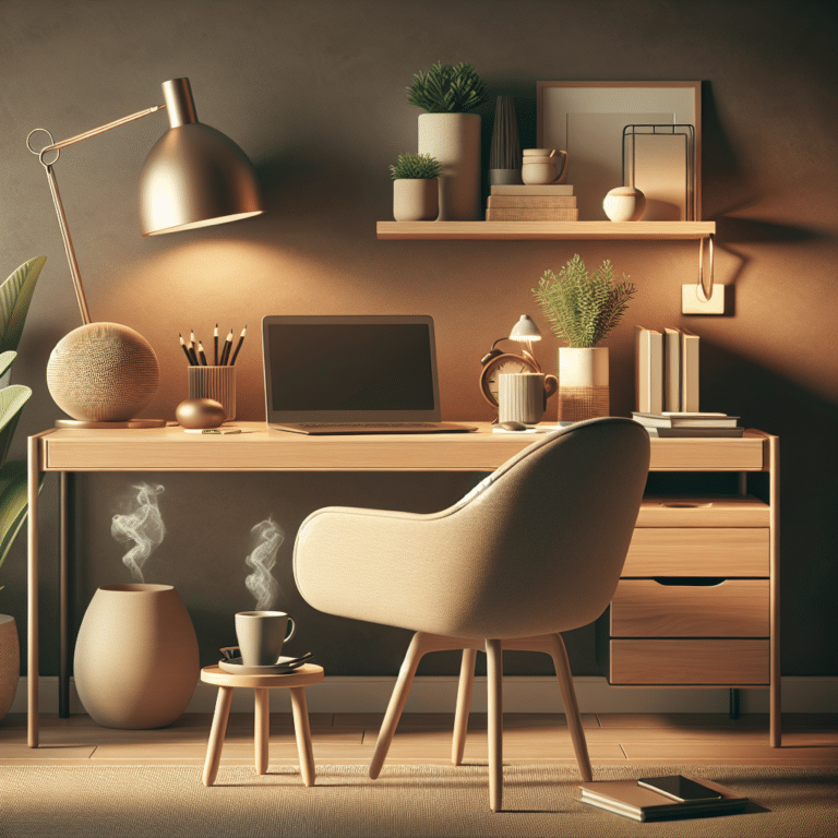 Defining Comfort: Building a Cozy Workspace in Small Home Office".