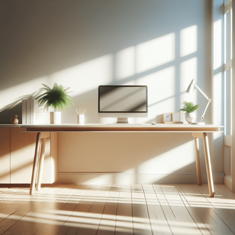 Minimalist Desks with Cable Management